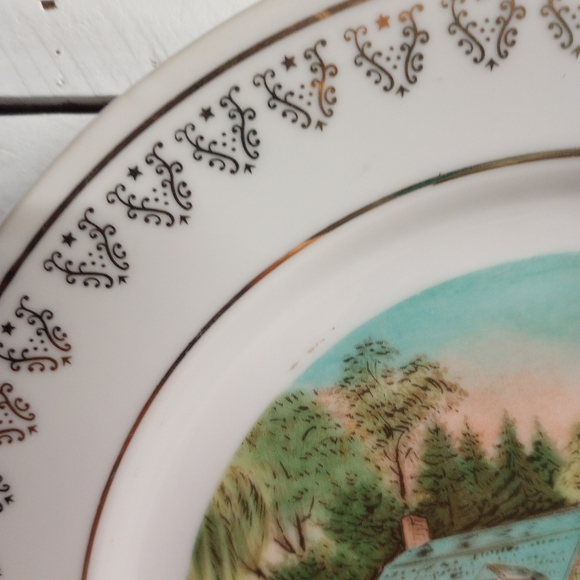 Set of 2 Currier & Ives Collectible Seasons Decorative Plates Spring and Summer - Picture 3 of 12